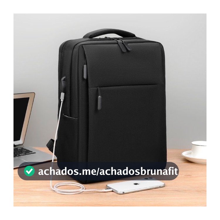Mochila Masculina Feminina Para Notebook Moda 18L 15.6 Polegadas Entrega Fone de Ouvido e USB