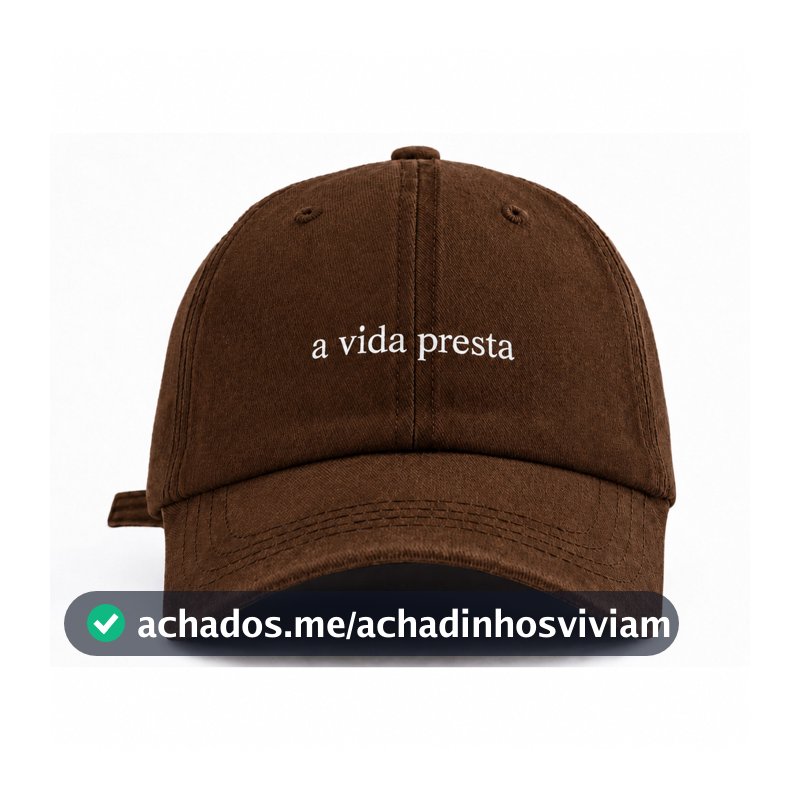 Boné Marrom Feminino ou Masculino Unissex Ajustável Minimalista Dadhat Beisebol a vida presta