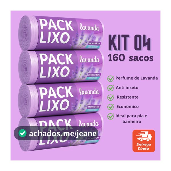 Saco de Lixo Cheiroso Lavanda 10L Saco de lixo Perfumado Neutraliza Odor Pia Banheiro Perfume Suave