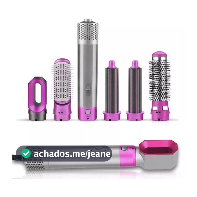 Escova 5 em 1 Secador, Pente, Modelador, Aumenta volume Profissional 110V