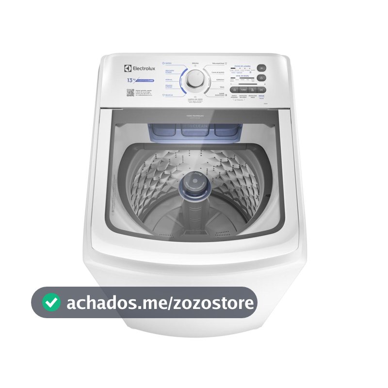 Máquina de Lavar Electrolux 13kg Branca Essential Care com Cesto Inox e Jet&Clean (LED13)