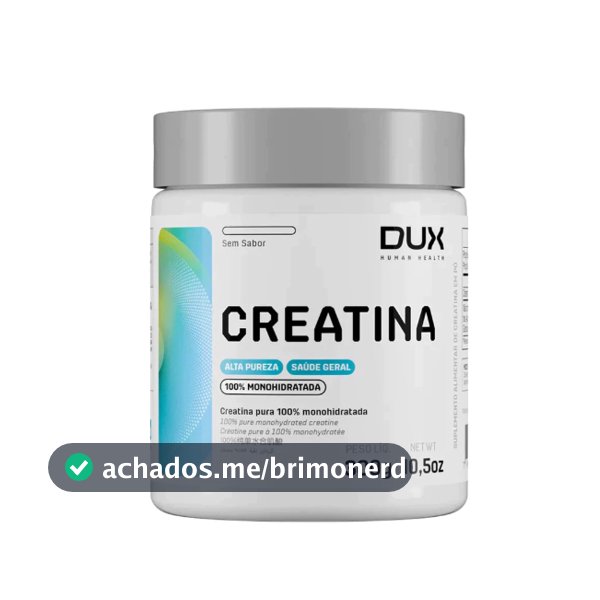 Creatina Monohidratada DUX Nutrition 100% Pura Original Hipertrofia Academia Fitness