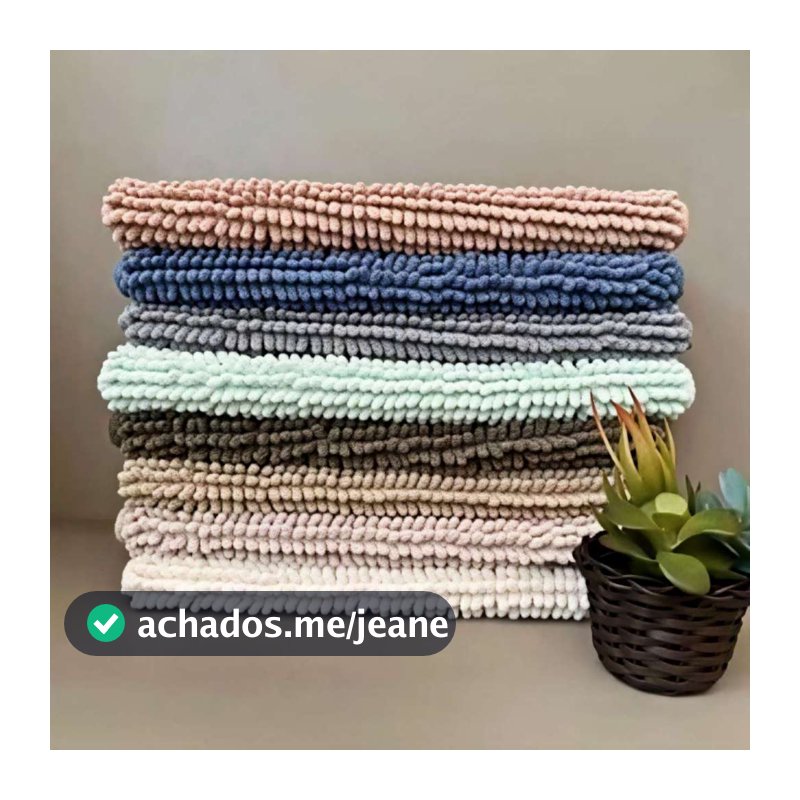 Tapete Banheiro 40x60cm Antiderrapante Bolinha Microfibra Macarrão Luxo Boa Qualidade Zon