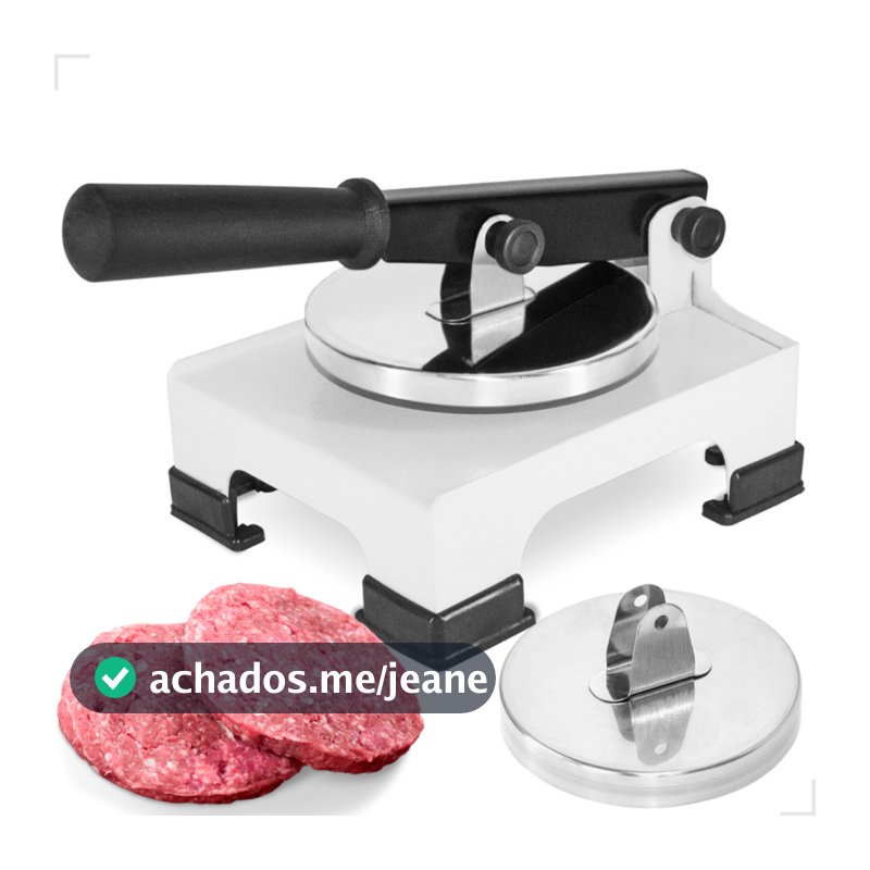 Modelador De Hamburguer Maquina Hamburgueira Manual 2 Discos Inox Promoção