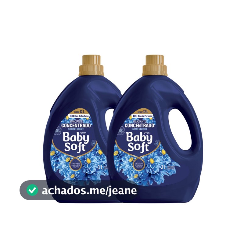 Kit 2 Amaciantes Concentrados Baby Soft Carinho e Cuidado - 3l