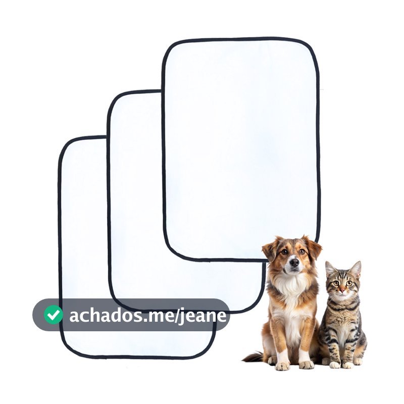 Kit 3 Tapetes Higiênicos Laváveis 70x50cm para Cães | Reutilizável Econômico
