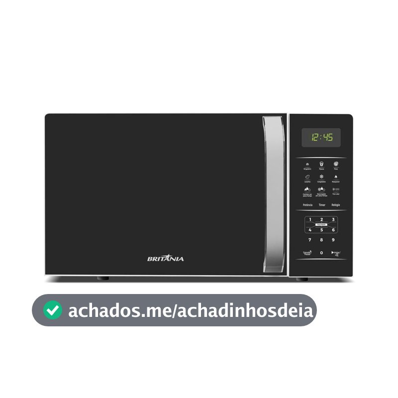 Micro-ondas Britânia 20L Pintura Limpa Fácil BMO23