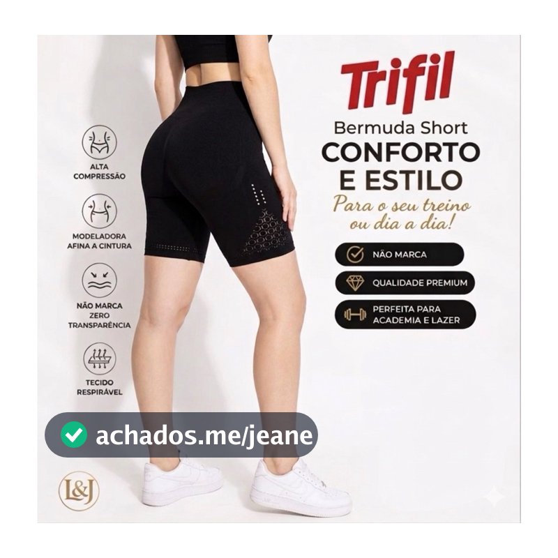 Bermuda Short Trifil Feminino Adulto Sem Costura para treino e Academia Corrida Esportes Fitness