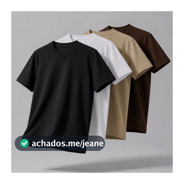 Kit 4 Camisetas Lisas Básicas UNISSEX 100% Algodão Fio 30.1 Premium Gola Careca Atacado Camisa Lisa Confortável