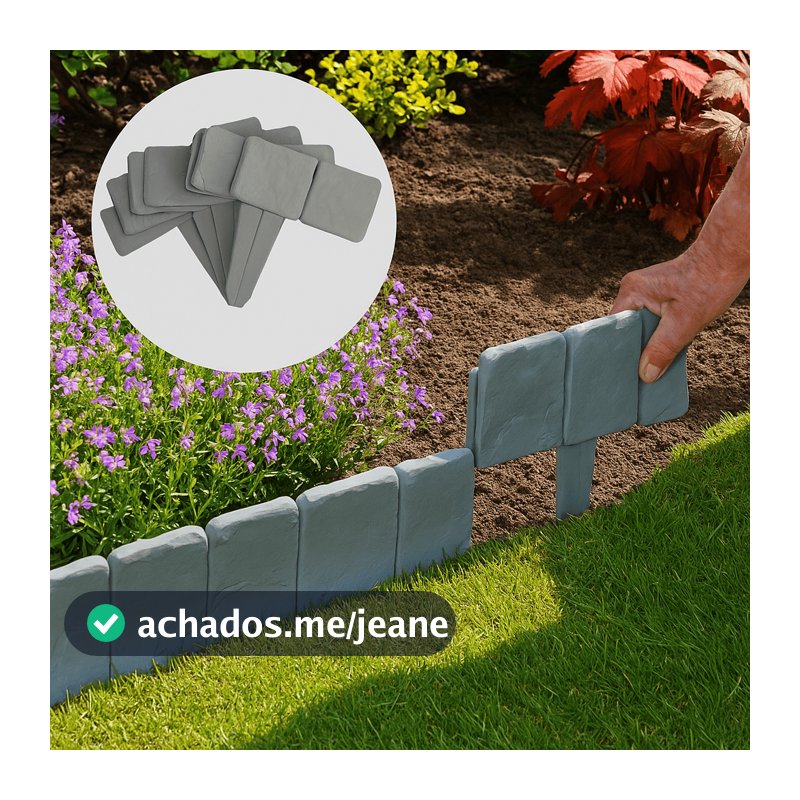Cerca Plástica Decorativa 10 Peças – Resistente à Chuva, Fácil de Instalar, Ideal para Jardim, Flores e Cães