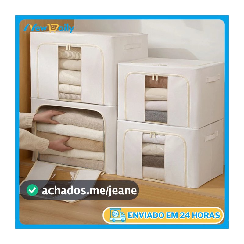 24L/66L/100L Caixa Organizadora Roupas Brinquedos Lençol Edredom Guarda Roupa Dobrável Visor Transparent OG-35 36 37