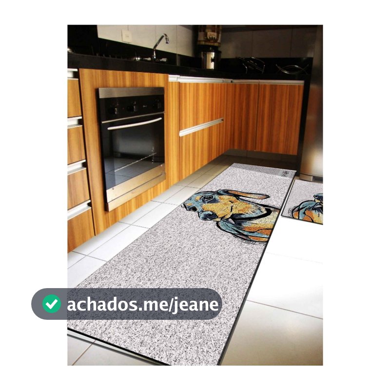 Kit Tapete Capacho Cozinha ou Churrasqueira Dachshund (Salsicha)  - KT 003091