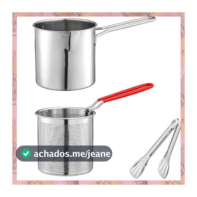 [B J R W] Panela De Fritura Profunda Tempura Japonesa Com Cesto Coador Para Frango Frito