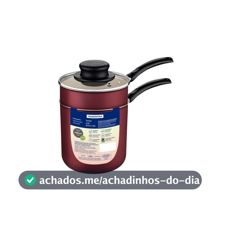 Cuscuzeira Tramontina em Alumínio Antiaderente Starflon Max Vermelho 10 cm 0,8 L