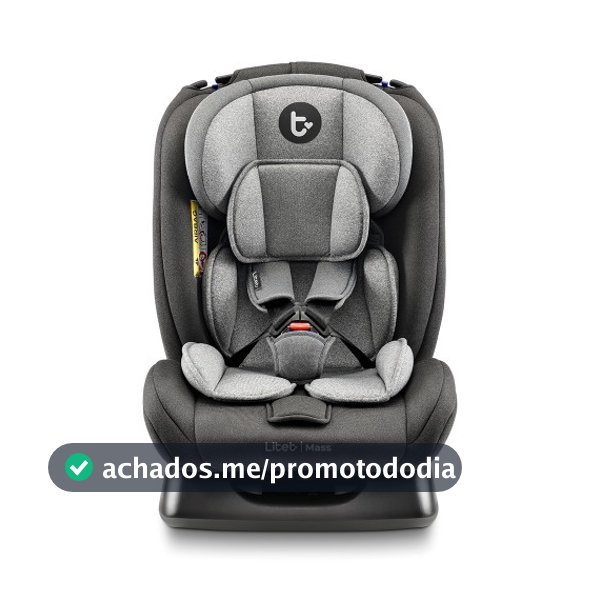 Cadeira Para Auto 0-36 Kg Litet Mass Preta e Cinza - BB458