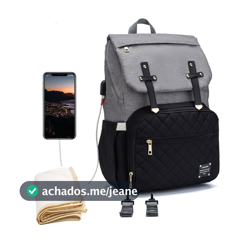 Mochila Maternidade Lequeen Original Trocador Gancho Usb