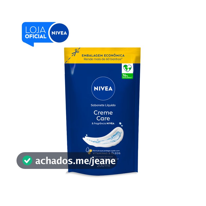 NIVEA Sabonete Líquido Refil Creme Care 200ml