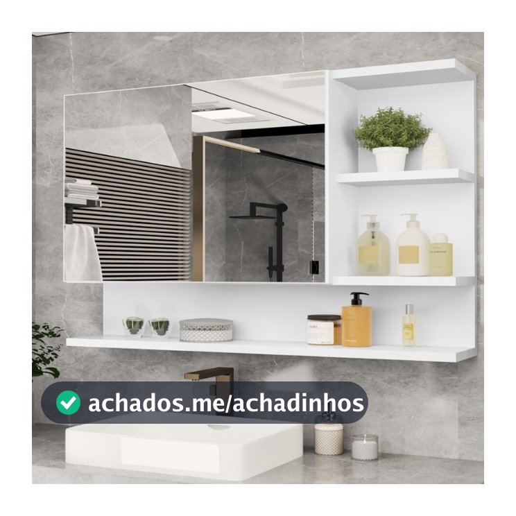 QUEIMA DE ESTOQUE! Armário Espelheira com Porta Cleo - VÁRIAS CORES