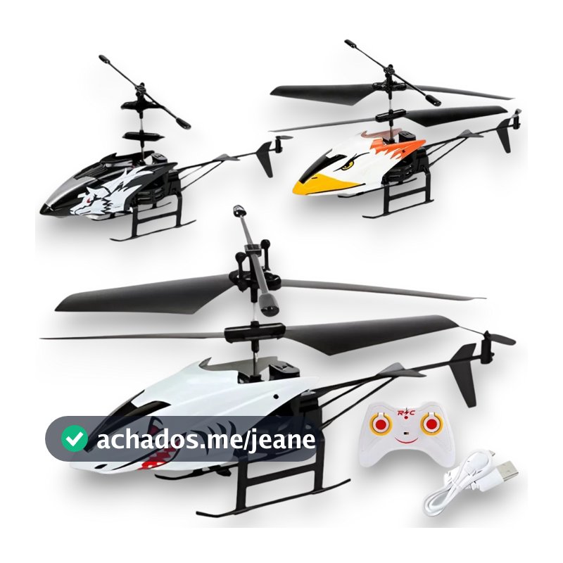 Helicóptero Voador Controle Remoto Sensor Recarregável Mini Drone Avião Brinquedo