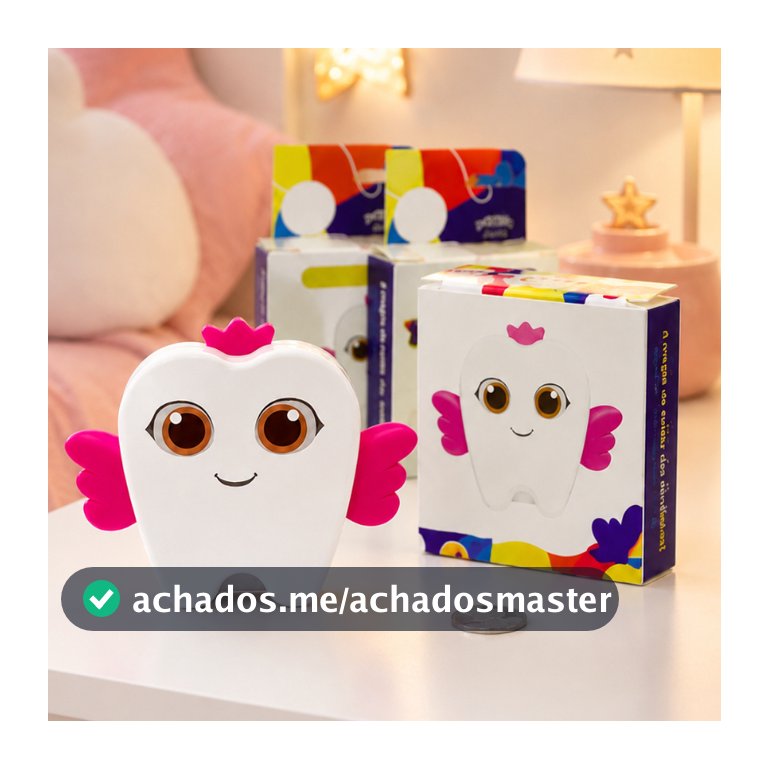 Porta Dentinho Infantil Fada do Dente App Grátis Organizador Dentes Leite