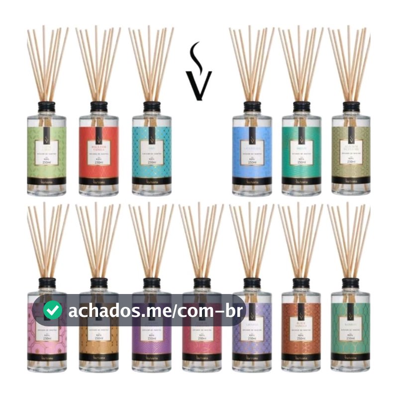 Refil Aromatizador de Ambiente de Varetas 250ml Via Aroma - Difusor de Ambientes Perfume Para Casa