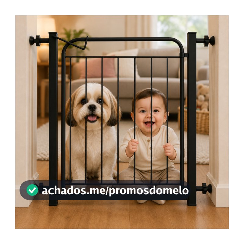 Portão Segurança Sem Furos Cachorros Crianças Porta Corredor