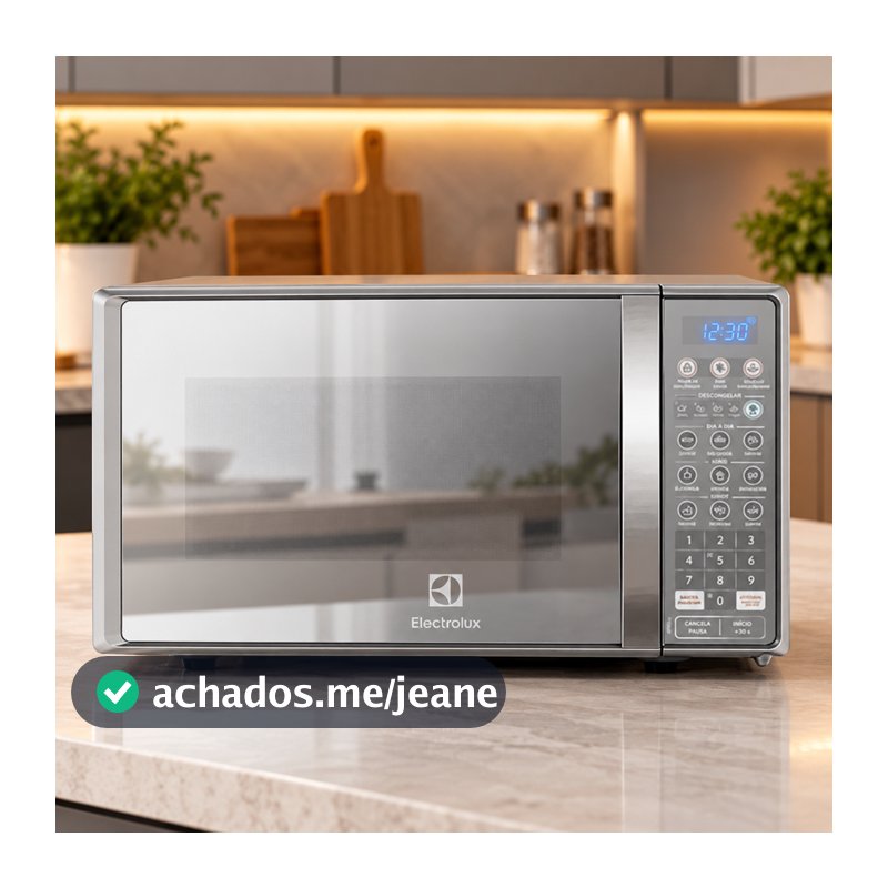 Micro-ondas Electrolux 20L MT30S Inox Espelhado Função Tira Odor Painel Digital Original