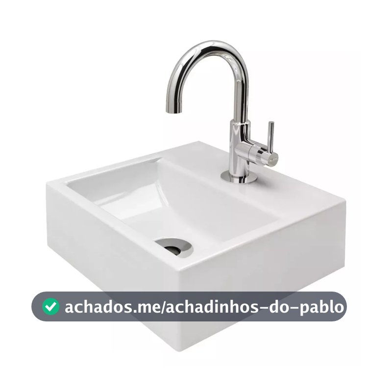 QUEIMA DE ESTOQUE PROMOÇÃO! Cuba Pia P/ Banheiro Quadrada Lavabo Apoio Sobrepor Promoção