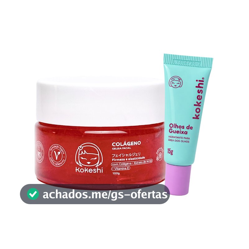 Kit Skin Care Geleia de colágeno e olhos de gueixa kokeshi