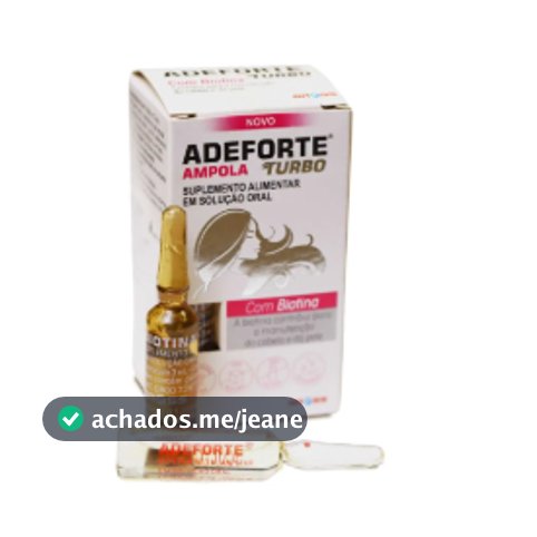 Adeforte Turbo 01 Ampola 3ml + 01 Ampola de Biotina 3ml
