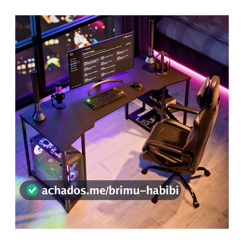 Escrivaninha Gamer APEX 160cm com Nicho para CPU Prateleiras Mesa  Computador Home Office Industrial