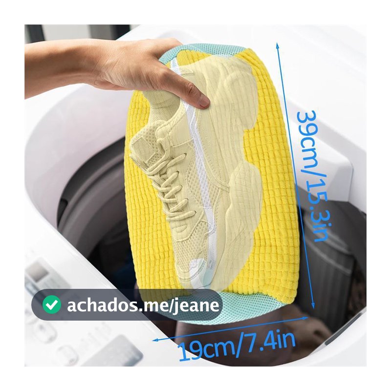 Bolsa de Lavar Tênis Sapatos Malha Lavanderia Anti Deformação