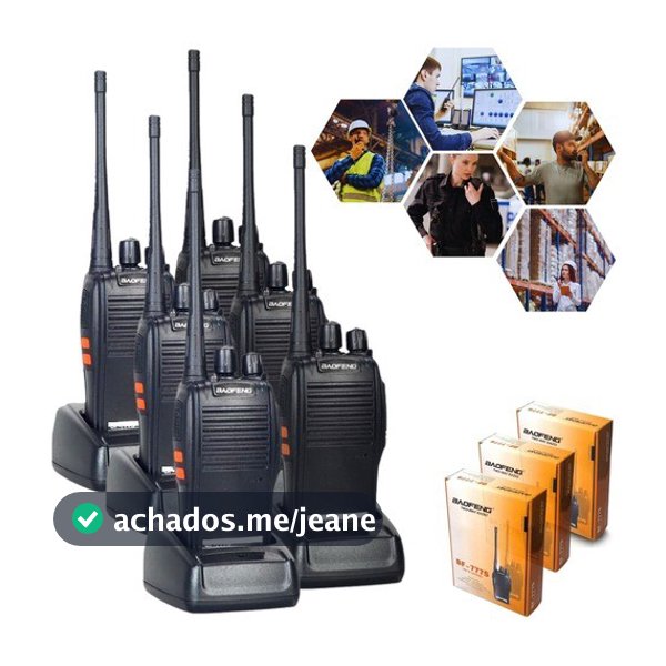 KIT 8 PCS Radios Comunicador Baofeng 777s 12km 16 Canais Original
