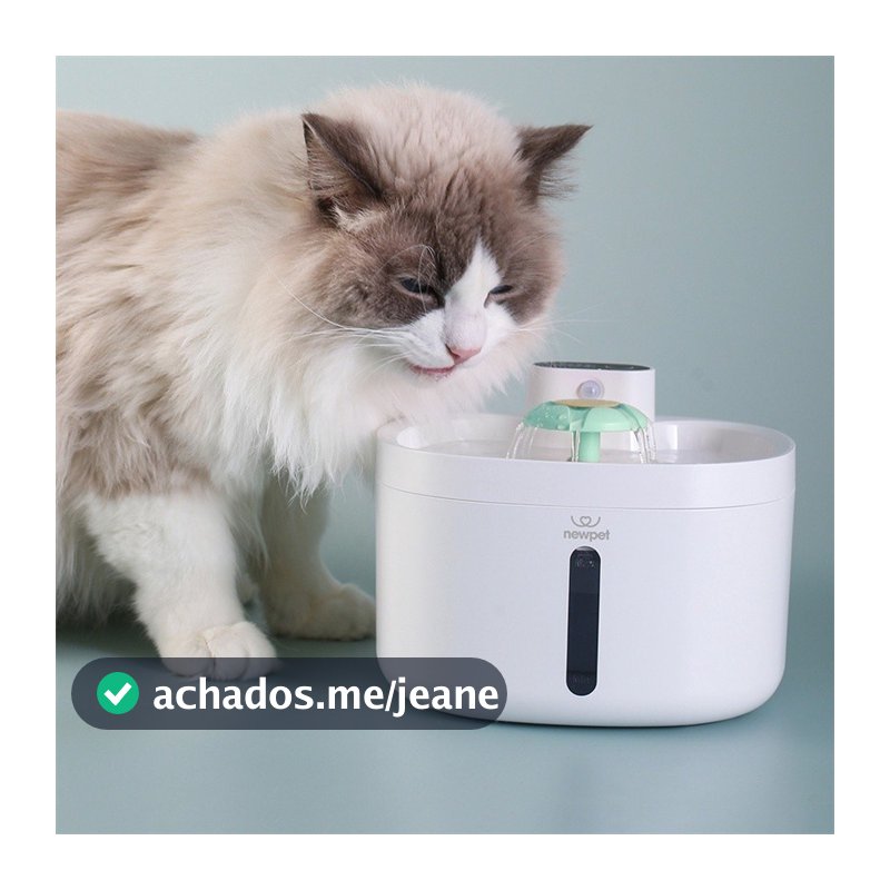 Newpet Fonte de água automática para gatos Cabo USB/operado por bateria Sensor de detecção inteligente para cães gatos