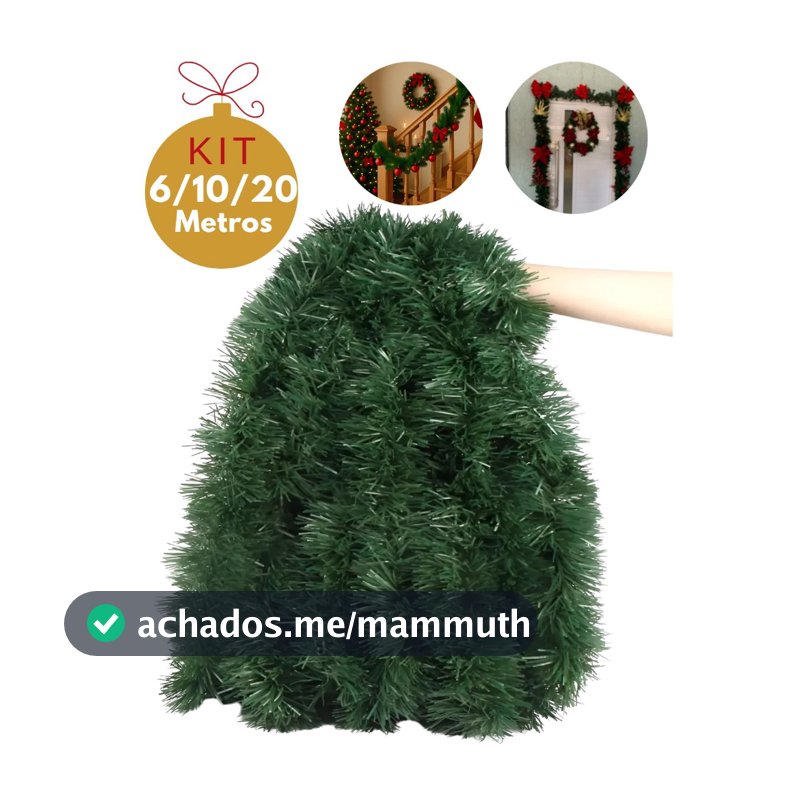 Kit Festão 6/10/20 Metros Festão De Natal Cheio Grosso 9cmx2mt Enfeite Natalino