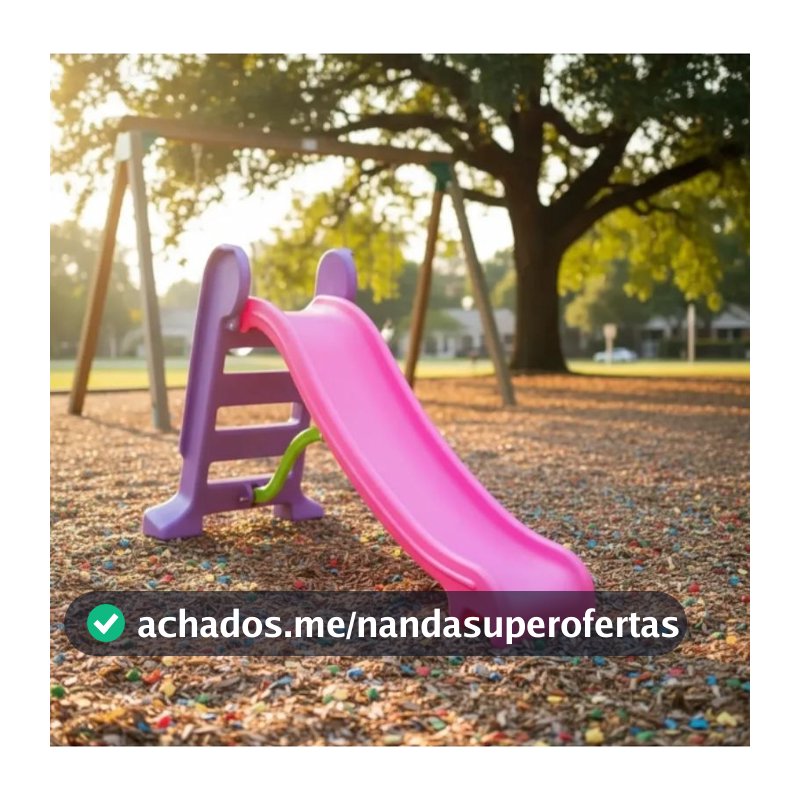 Escorregador Médio Três Degraus Playground Infantil Seguro Resistente Oferta Imperdível Frete Rápido