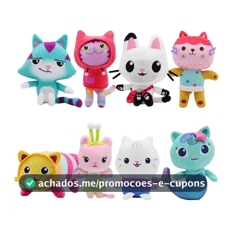 Pelúcias Importadas da Casa Mágica da Gabby – Pandy Paws Gatuno Catnip e Gatinho Almofagato