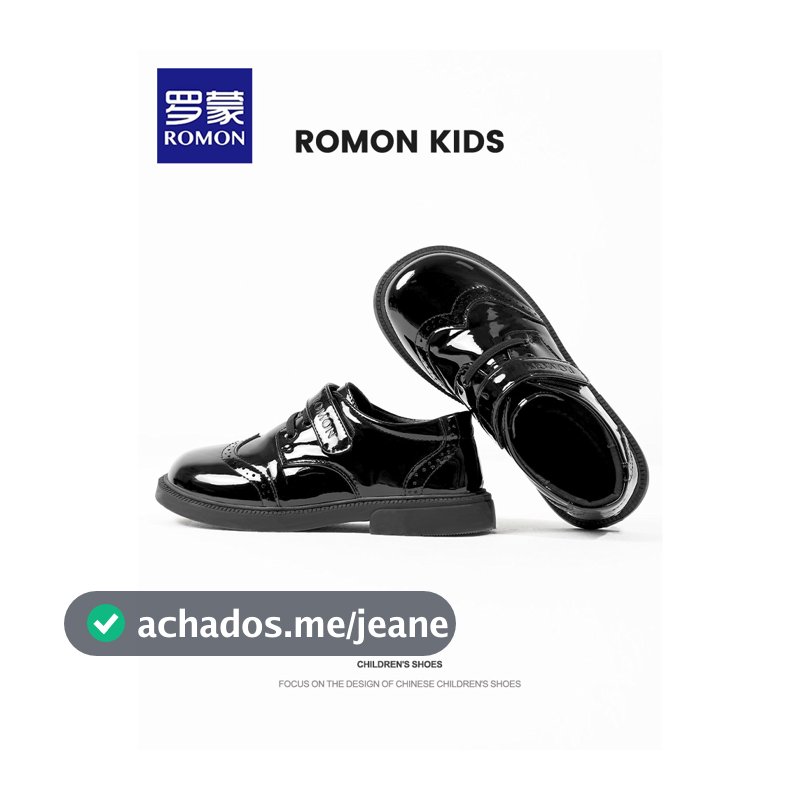 Romon crianças pequenos sapatos de couro meninos preto britânico novo estilo meninos estudante sapatos infantis meninas