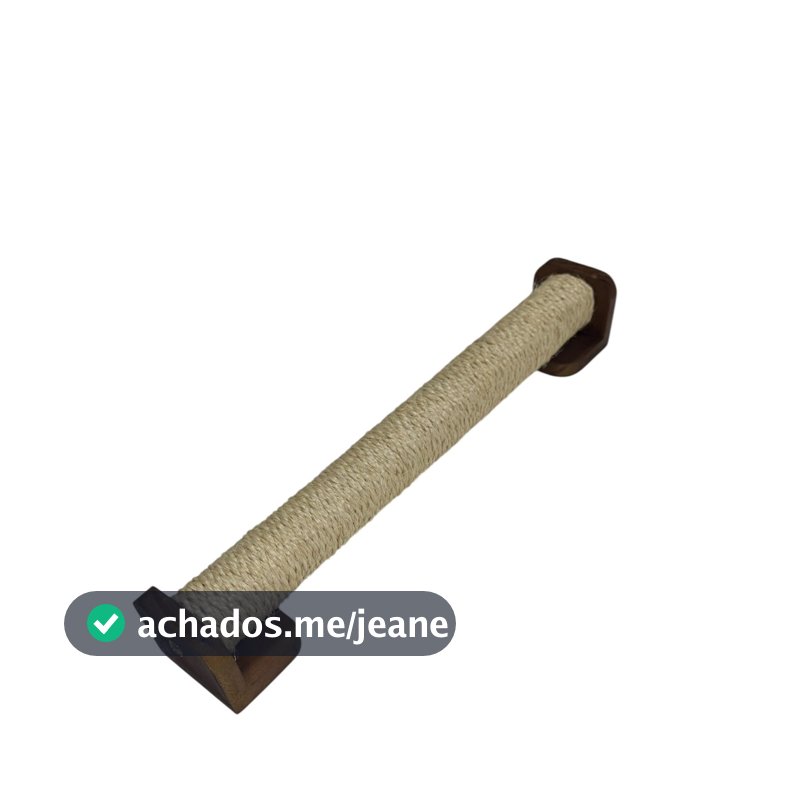 Arranhador De Parede Para Gatos Com Corda Sisal Madeira Cor Cerejeira