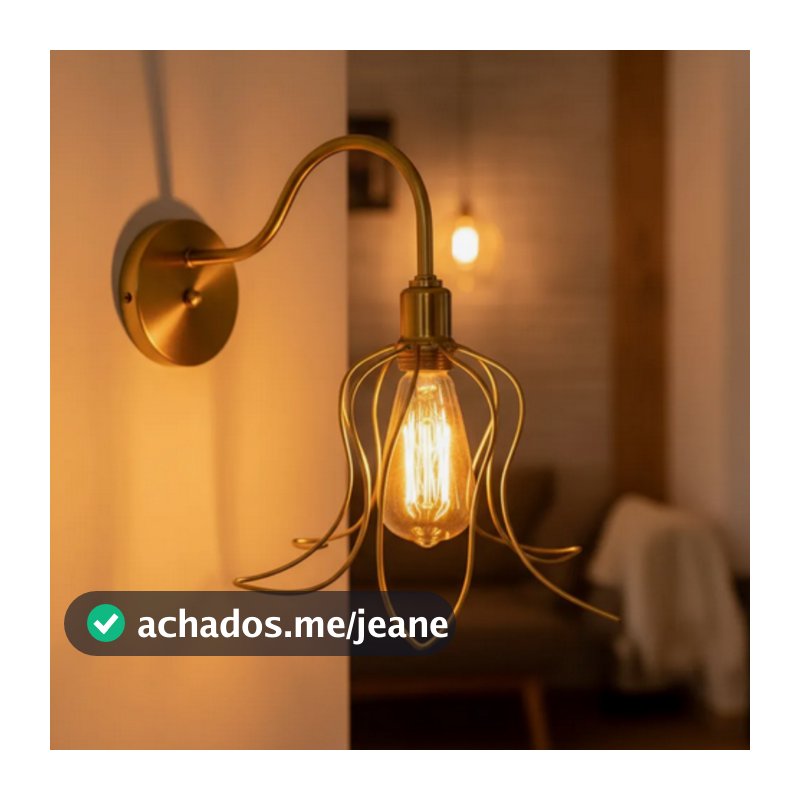Luminária Arandela De Parede Tulipa Pendente Lustre  Aramado Moderno