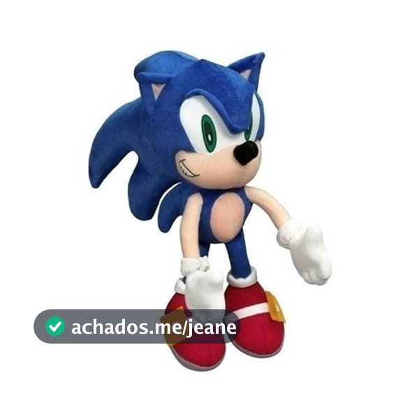 Boneco Pelúcia Sonic Gamer Original 50cm Grande Envio Imediato Lançamento
