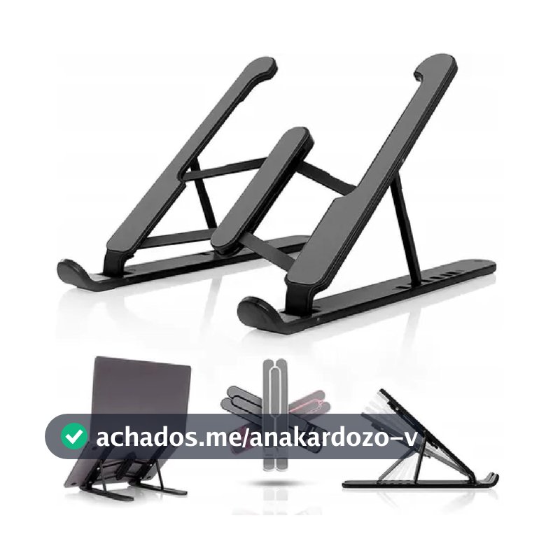 Suporte Para Notebook Dobrável Ajustável Ergonômico Resistente Base Antiderrapante Portátil