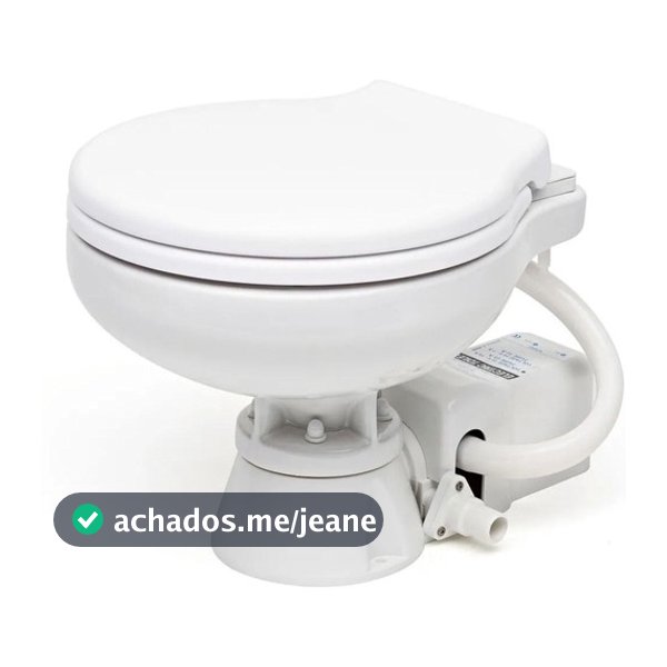 Vaso Sanitário Elétrico 12V Completo Em Louça Para Barco Lancha Motorhome Trailer Náutico Marítimo