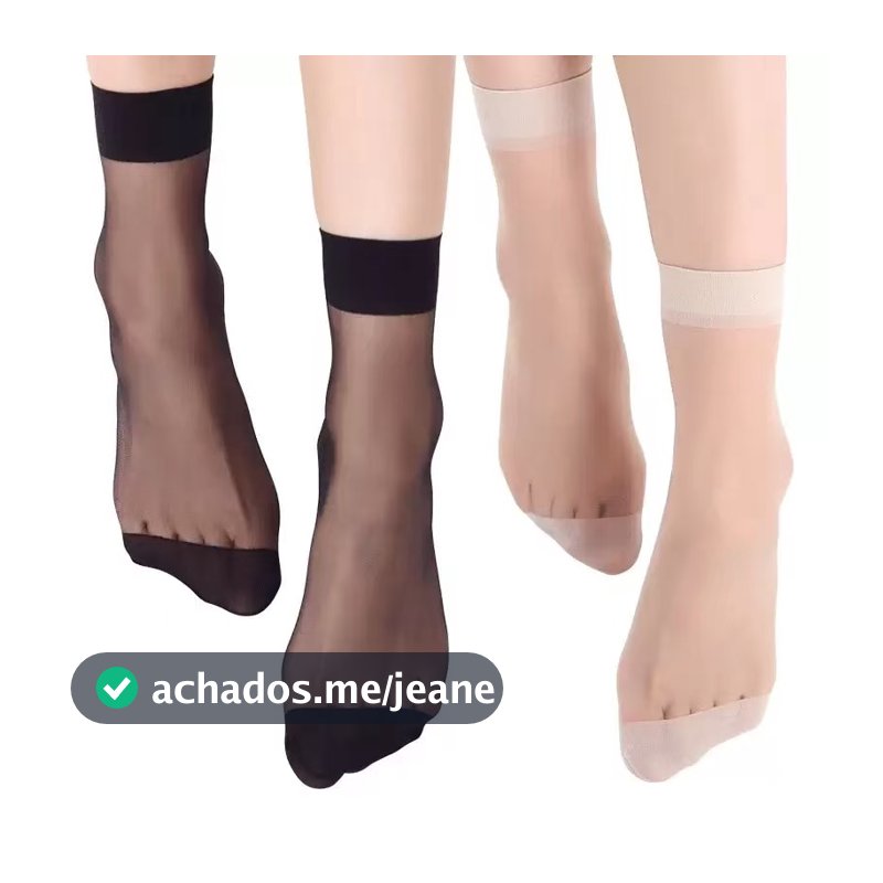 Kit 10 Pares Meia Fina Tornozelo Amorarma Tamanho 35-40 Soquete Feminina