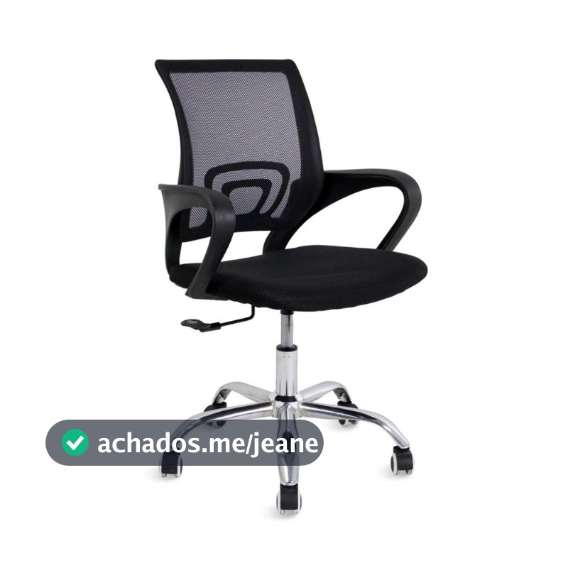 Cadeira Escritório Giratória Office Arco Estofado Mesh