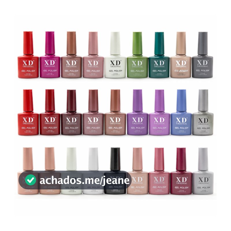Kit 10 ou 5 Esmaltes em Gel - XD - ANVISA - Secagem Led UV - Perfeita Cobertura