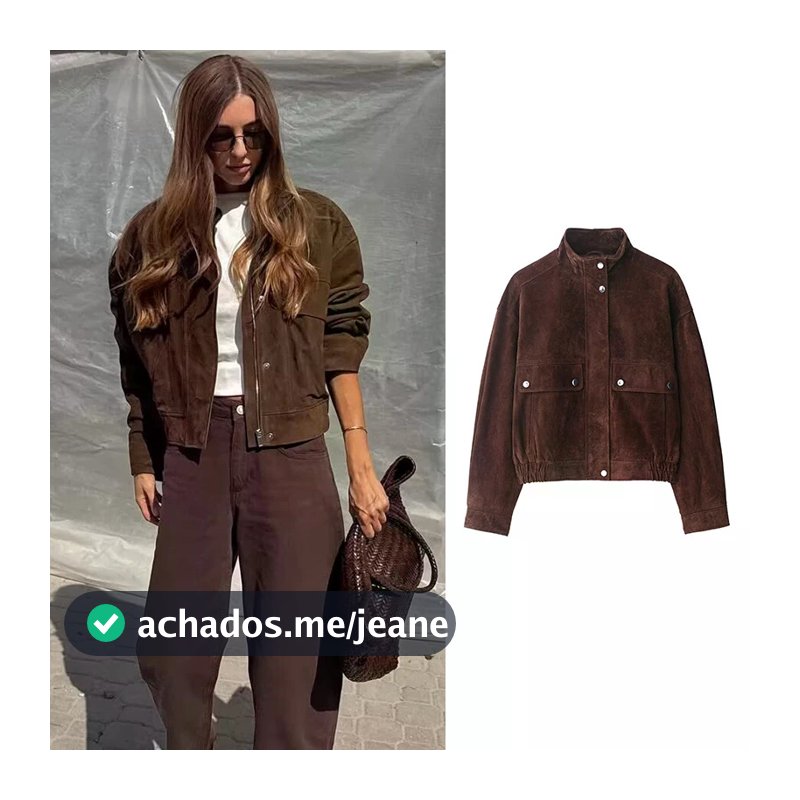 Jaquetas De Outono Femininas 2025 Nova Moda Grande Bolso Elegante Feminino Solto Quentes Rua Chique Jovens Estudantes Ca