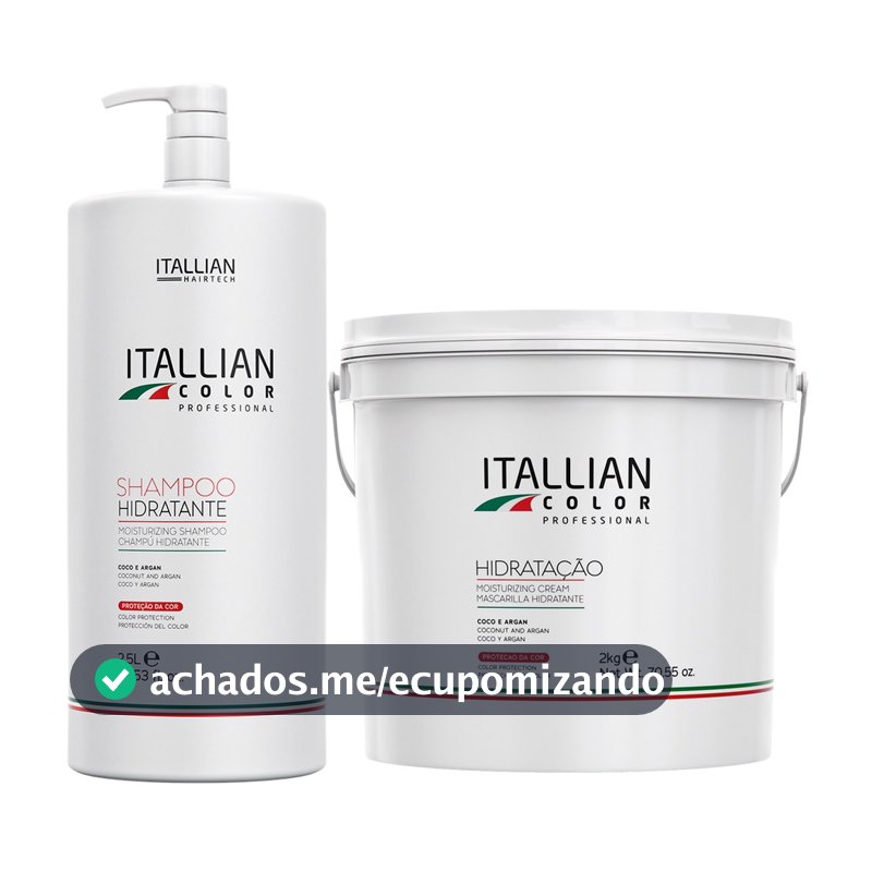 Kit Shampoo De 2,5 Lts e Hidratação 2 kg Itallian Color
