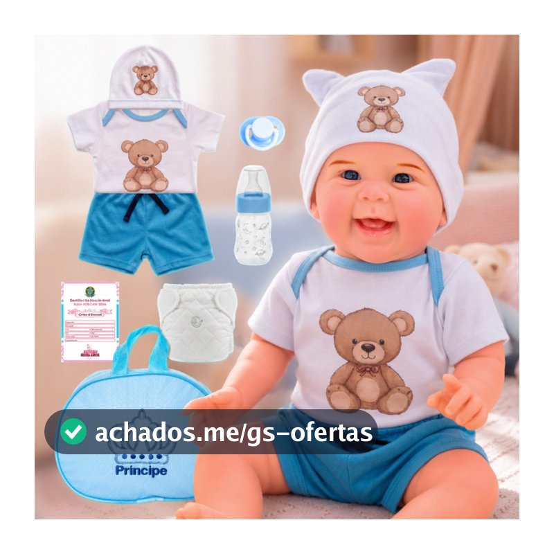 Bebê Reborn Boneco Stitch Menino Original Realista de Silicone Pode Dar Banho