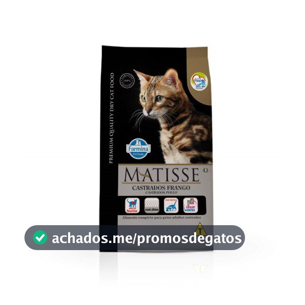Ração Farmina Matisse Frango para Gatos Castrados 7,5kg